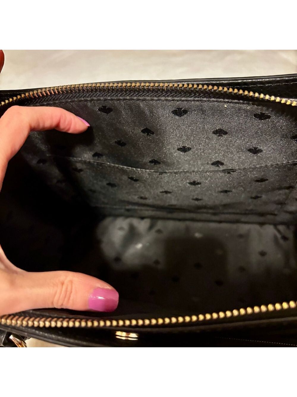 Kate Spade New York Mulberry Street Lise Black Leather Satchel Crossbody - Picture 12 of 15